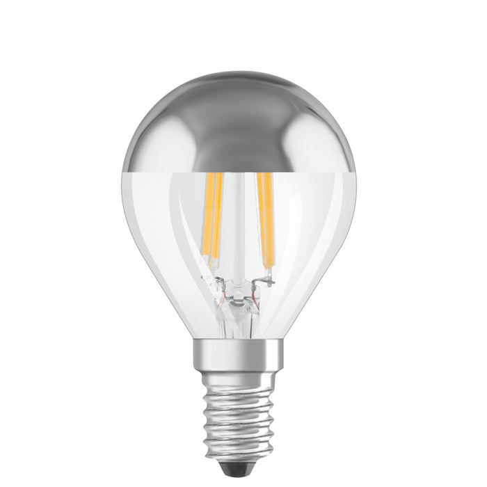 LED-E14 4W 380lm Kopfspiegel-Silber