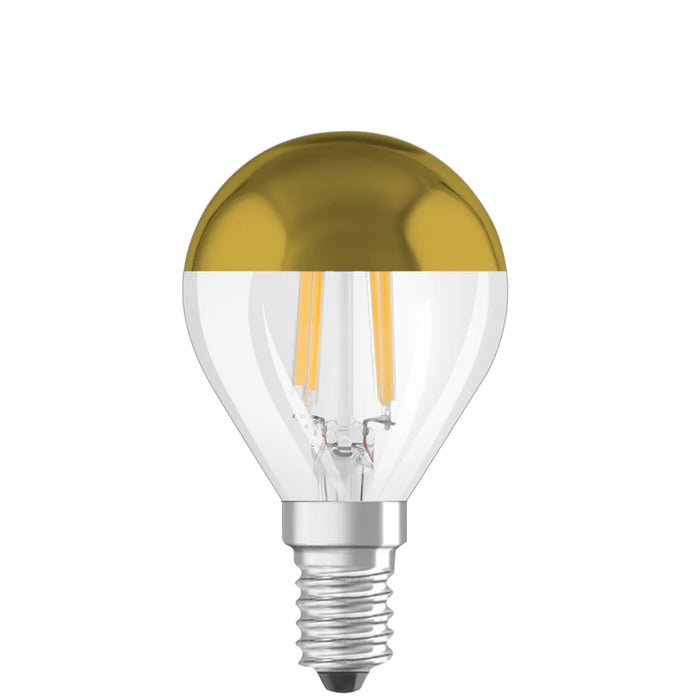 LED-E14 4W 420lm Kopfspiegel-Gold