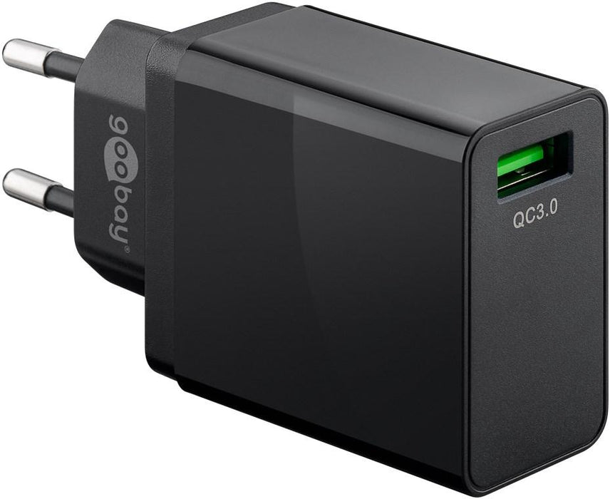 USB-Netzteil 18W QC3.0 sw goobay