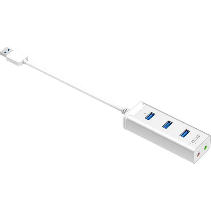 Soundkarte USB3.0 mit HUB InLine Alu