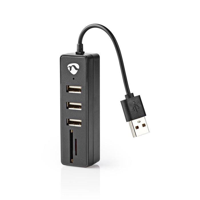 USB 2.0 Hub 3-fach mit Speicherkartenl.