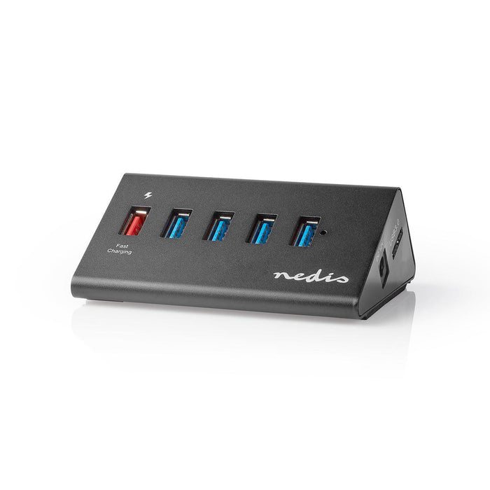 USB-Hub 3.0, 5-Port inkl. 3,5A Netzteil