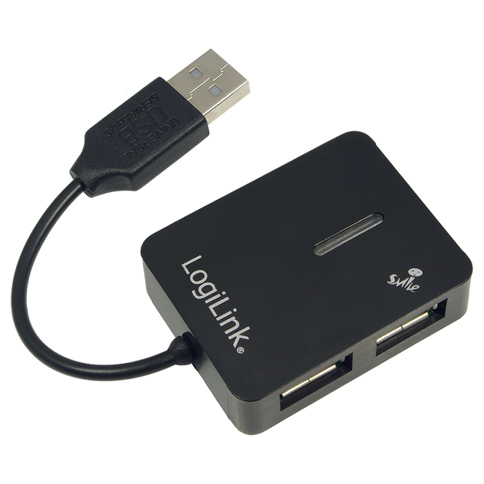 USB-Hub 2.0, 4-Port smile schwarz ohne