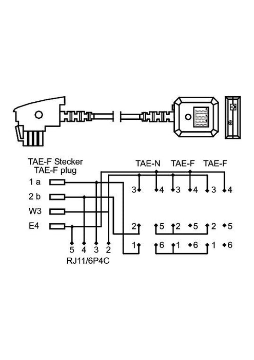 TAE F-St. NFF-Buchse mit 0.2m KABEL