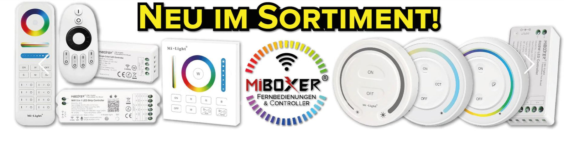 MiBoxer Sortiment stark überarbeitet & erweitert - vielfältiges Zubehör für ihre LED Streifen und MiLight Leuchtmittel