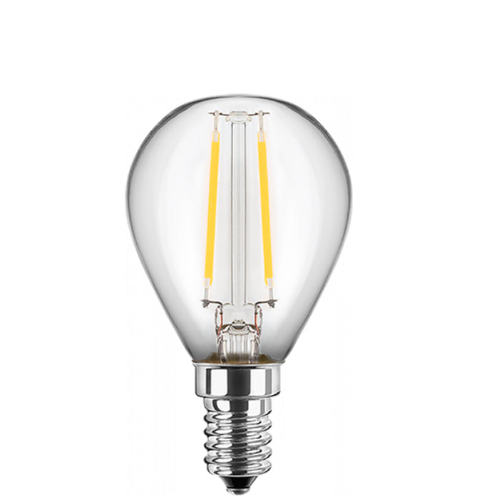 LED-E14 1W 80lm Filament klar MiniGlobe