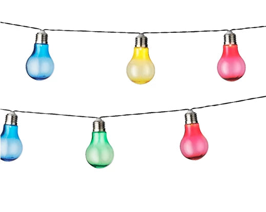 Solar Lichterkette "Glühbirne" bunt oder weiß