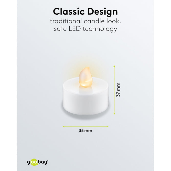 LED-Teelicht 4er mit 6h Timer & CR2032