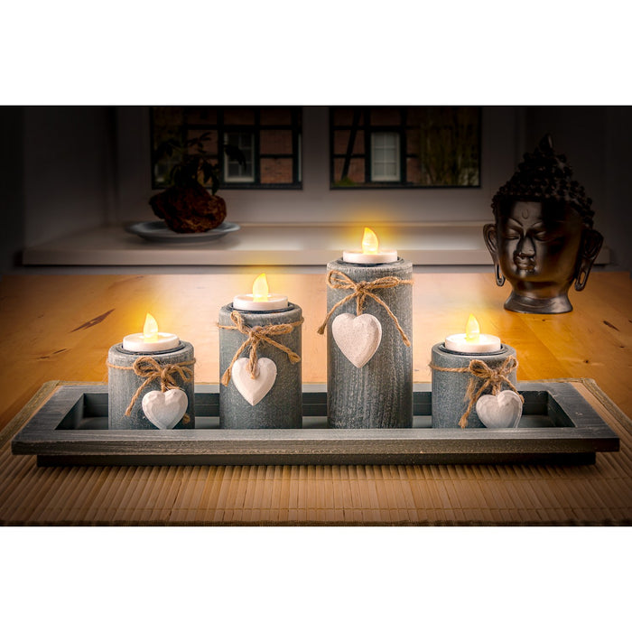 LED-Teelicht 4er mit 6h Timer & CR2032