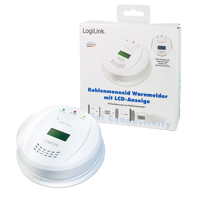 Kohlenmonoxid-Melder EN50291 LCD