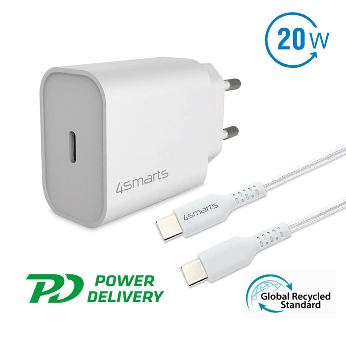 USB-Netzteil Set 20W PD USB-C->USB-C