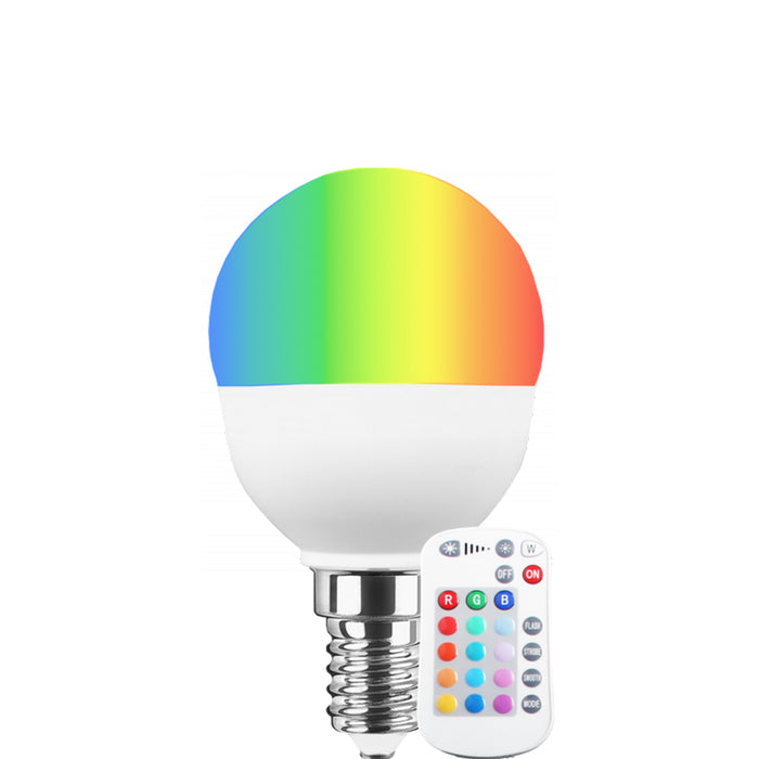 LED-E14 5,5W 470lm RGB+WW MiniGlobe
