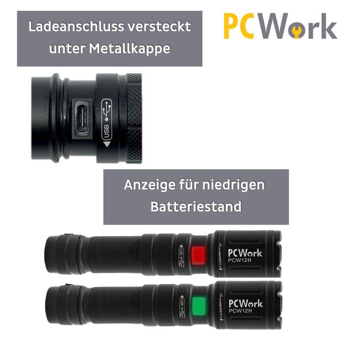 LED-Lampe PCW12H 650lm IPX4 USB-C