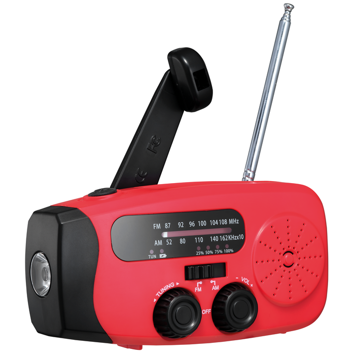 Radio Solar & Handkurbel 2000mAh AM/FM