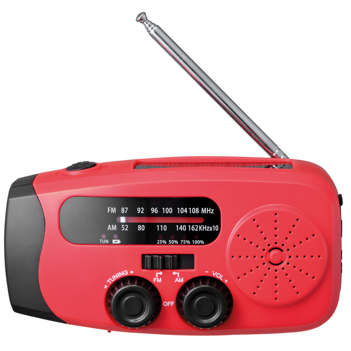 Radio Solar & Handkurbel 2000mAh AM/FM