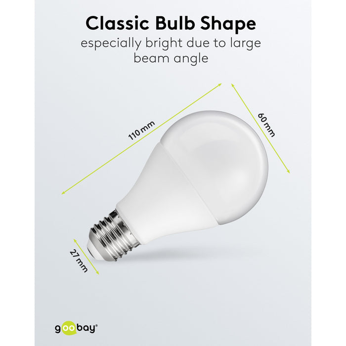 LED-E27 11W 1055lm 3000K ww goobay 200°