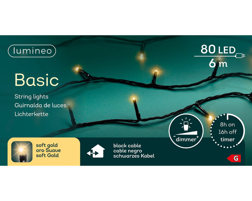 Lichterk. 80 LEDs SG 8h Timer Dimmer