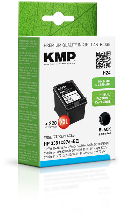 HP KMP H24 338 schwarz wiederbefüllt
