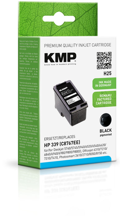 HP KMP H25 339 schwarz wiederbefüllt