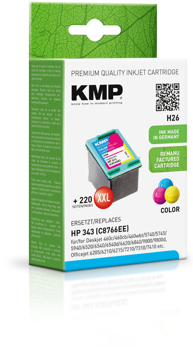 HP KMP H26 343 farbig wiederbefüllt