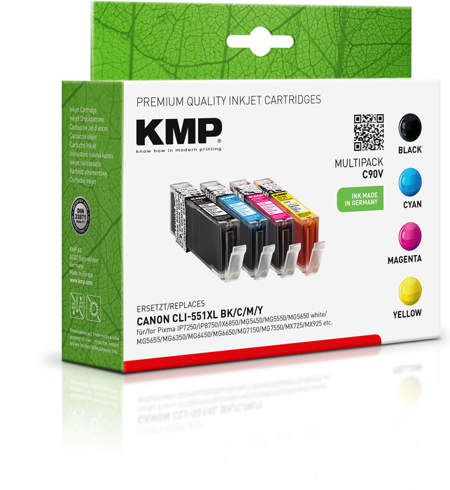 Canon KMP Tintenset C90V CLI551-CXL/-MXL