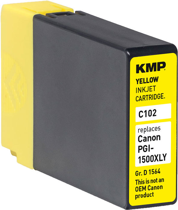 Tintenpatrone | Canon | CLI-1500 XL | Yellow | KMP
