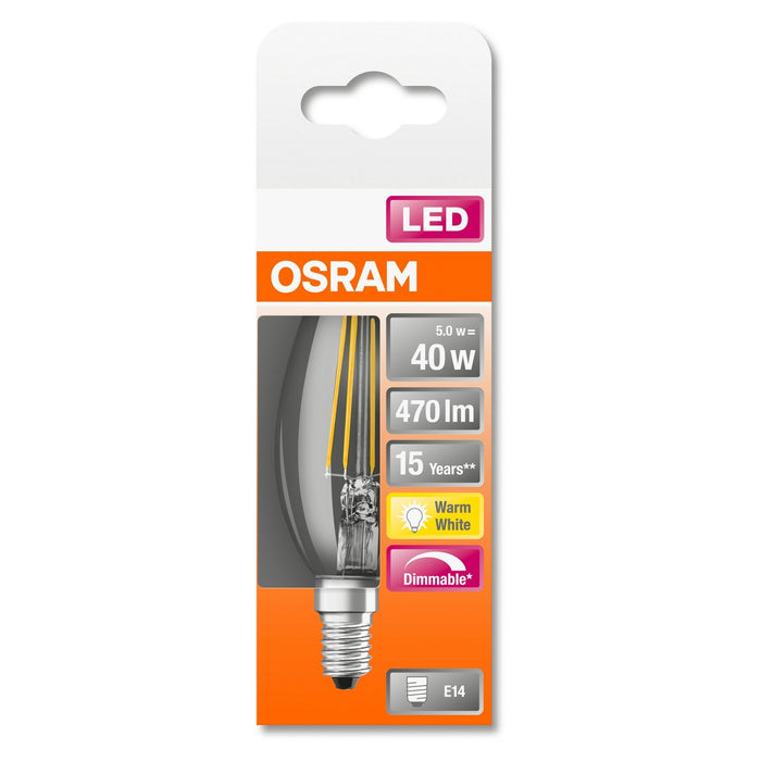 LED-E14 4,5W 470lm Kerze DIM Fil. Osram