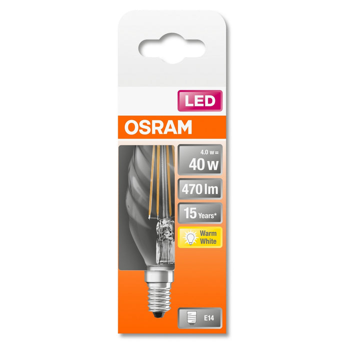 LED-E14 4W 470lm Kerze gedreh Fil. Osram