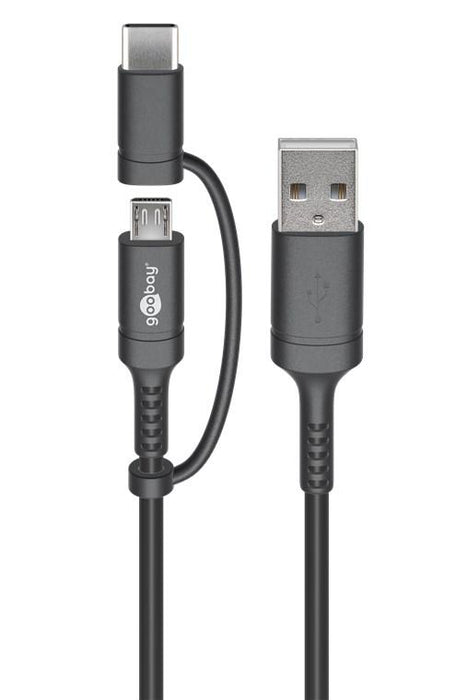 USB 2.0 -> USB-C & Micro-B 1m 2,1A