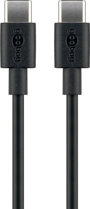 USB-C Kabel C-St->C-St 1,0m 3A sw
