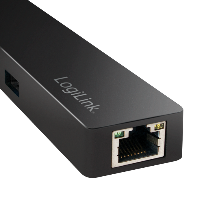 USB-C Hub 3-fach 3xUSB 3.0 A & 1xRJ45