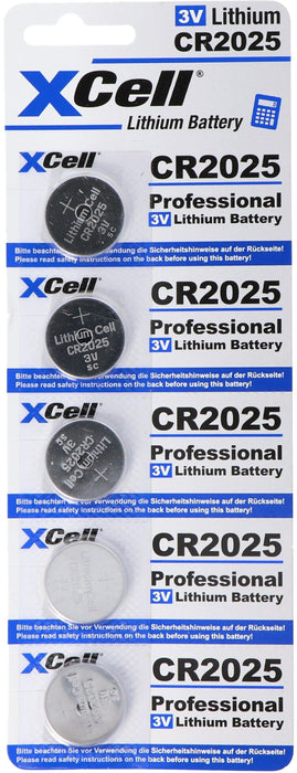 CR2025 3V/170mAh 5er Pack XCell Lithium