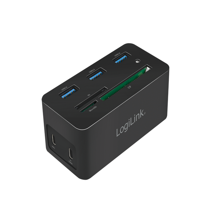 USB-C Adapter | 10-in-1 | HDMI 4K60Hz | PD 60W | LAN | 3x USB3.0 | SD | CF | microSD | LogiLink