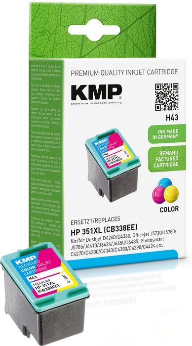 HP KMP H43 351XL farbig wiederbefüllt