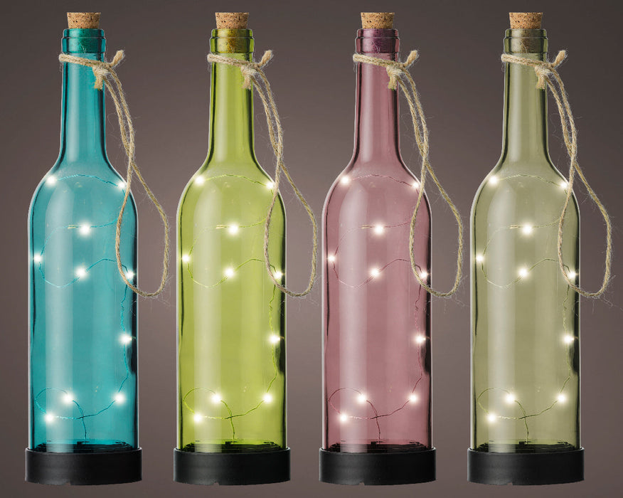 Solar LED Glasflasche
