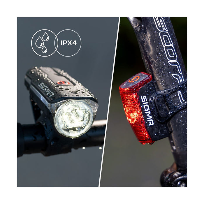 Fahrrad-Leuchtenset AURA 60 USB/Infinity