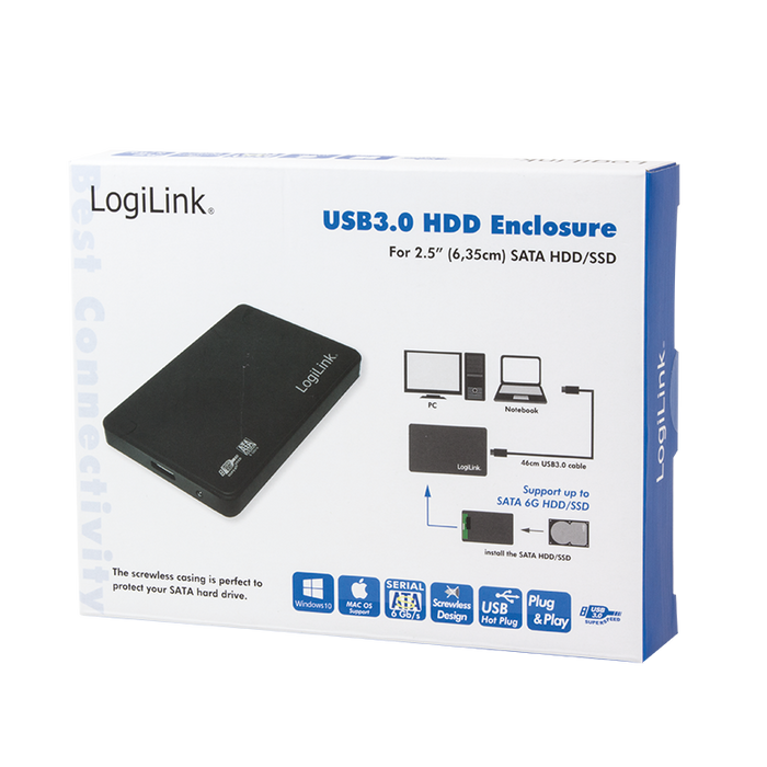 HDD-Gehäuse 2,5" SATA->USB 3.0