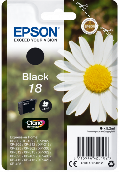 Tintenpatrone | Epson | 18 | T1801 | Schwarz | Original