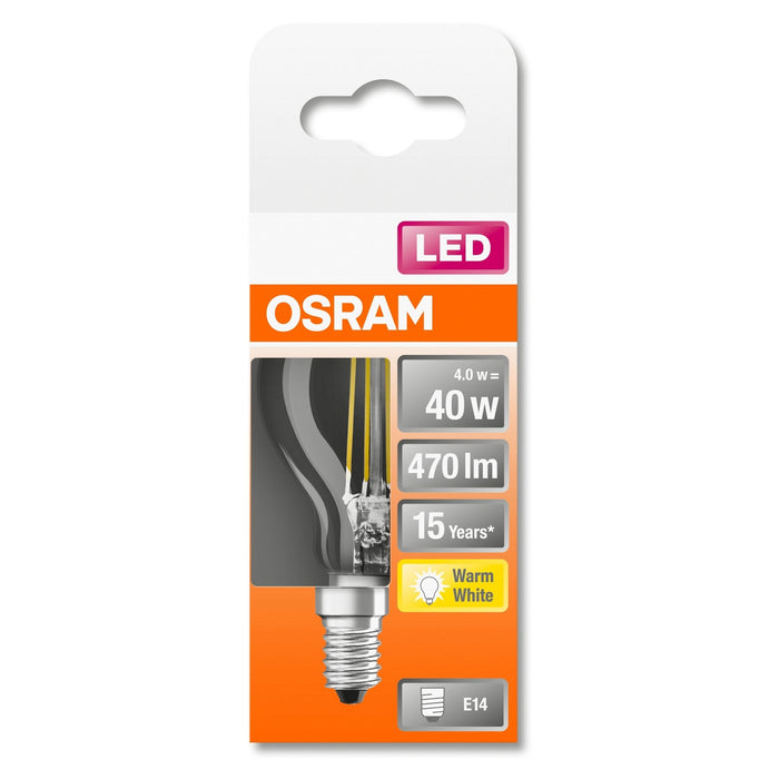 LED-E14 4W 470lm P37 Filament Osram