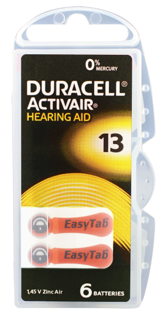 Hörgerätebatterie Nr.13 Duracell 6er