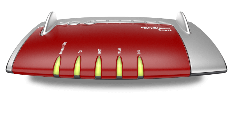WLAN Router | Modem | 1300Mbit/s | Dualband | 4x GbitLAN | 2x USB | DECT | 2x Analog | 1x ISDN | AVM Fritz!Box 6490 Cable